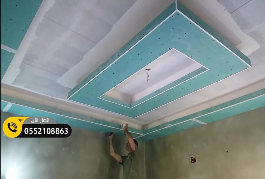 أعمال الجبس بورد مع اسمنت بورد
